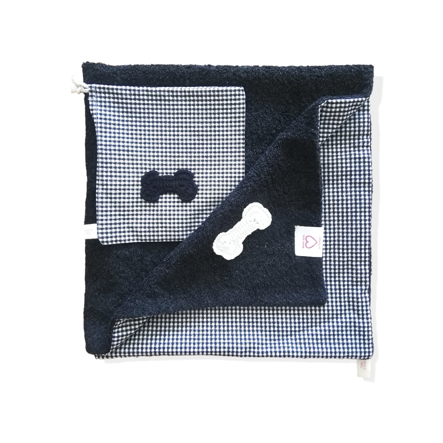 Vichy-Hundedecke Schwarz - 15Years