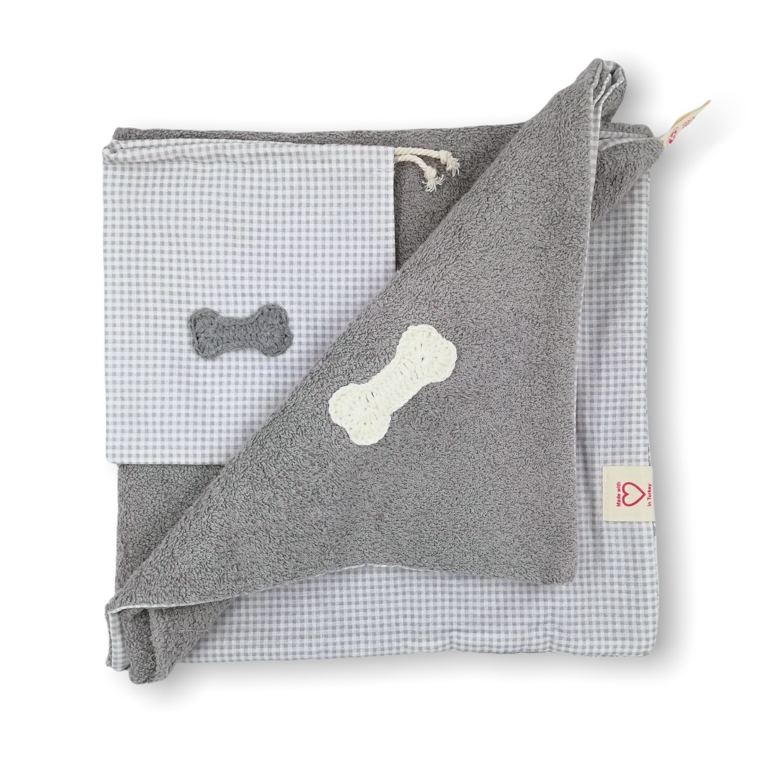 Vichy-Hundedecke Grau - 15Years